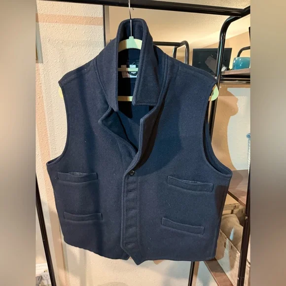 Vintage Filson Mackinaw Wool Western Vest (xl, dark blue) - Picture 2 of 13